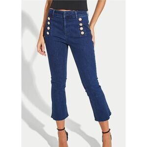Generation Love Justine Ankle Jeans Frayed Hem High Rise Denim Dark Wash 31 NEW